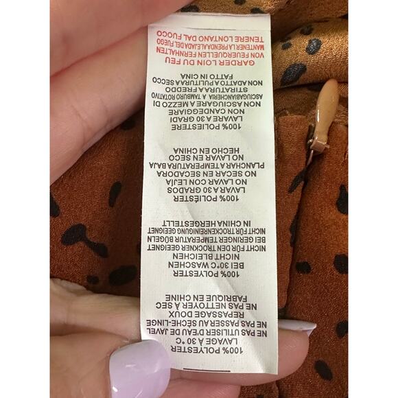 PrettyLittleThings brown black animal print pants size 2 - Picture 5 of 8